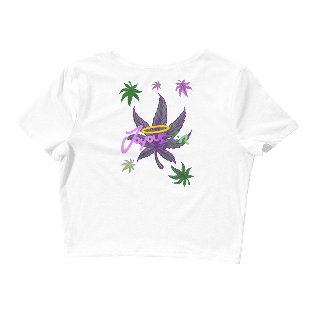 Purple Flowers Crop Tee