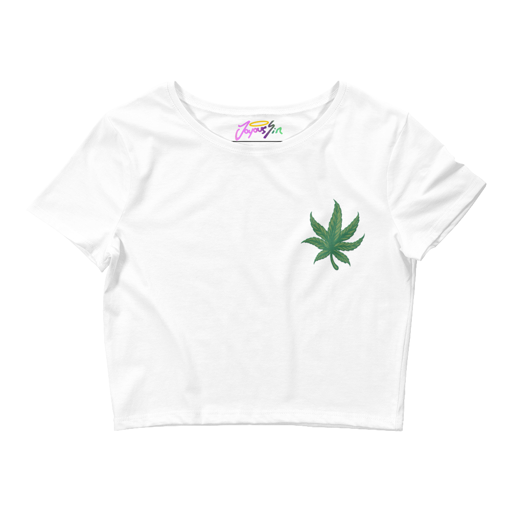 Purple Flowers Crop Tee